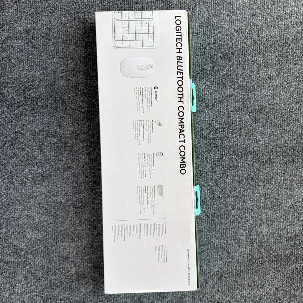NEW IN BOX Logitech Bluetooth Compact Combo White Cordless Mouse Keyboard